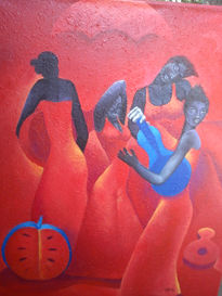 Mujeres de rojo