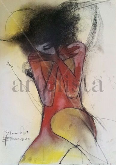 salir de silencio Pastel Paper Figure Painting