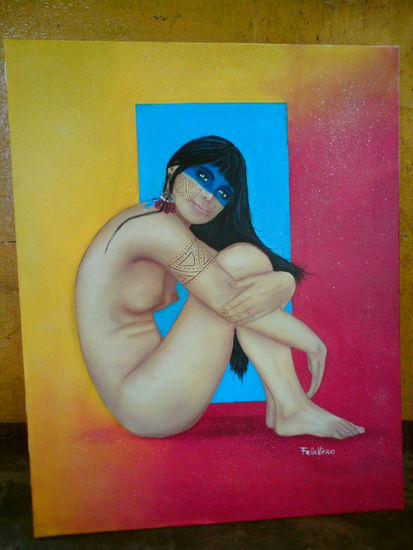 yara tricolor Oil Canvas Nude Paintings