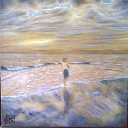 Pôr do sol.