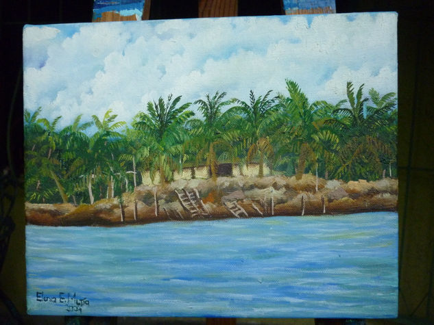 Bahia de Jiquilisco Oil Canvas Landscaping