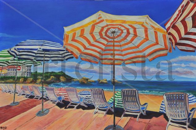 Biarritz Oil Canvas Marine Painting