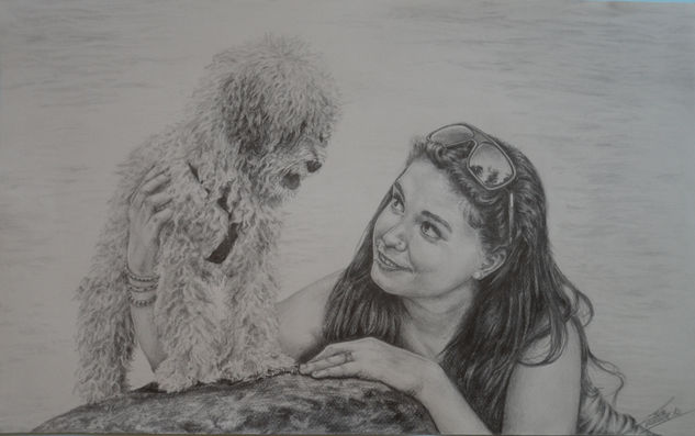 Marta y Bisby Graphite Paper Portrait