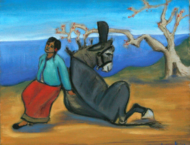 chola y burro