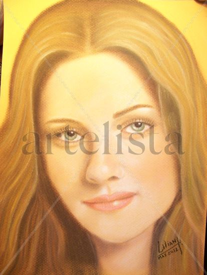 Mujer Pastel Papel Retrato