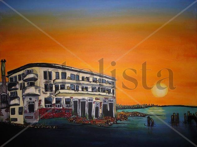 Gran Hotel Viena Acrylic Canvas Landscaping