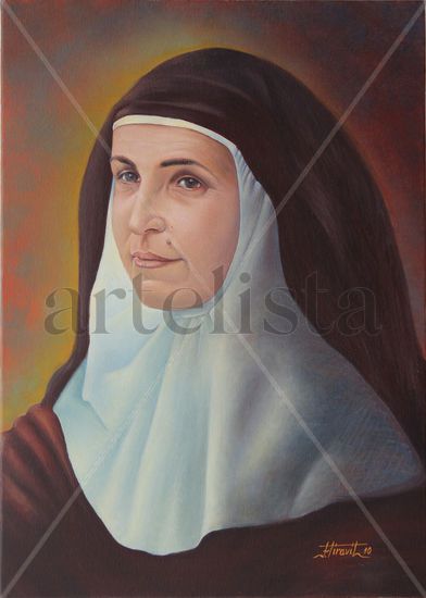 SANTA ANGELA DE LA CRUZ Oil Canvas Portrait