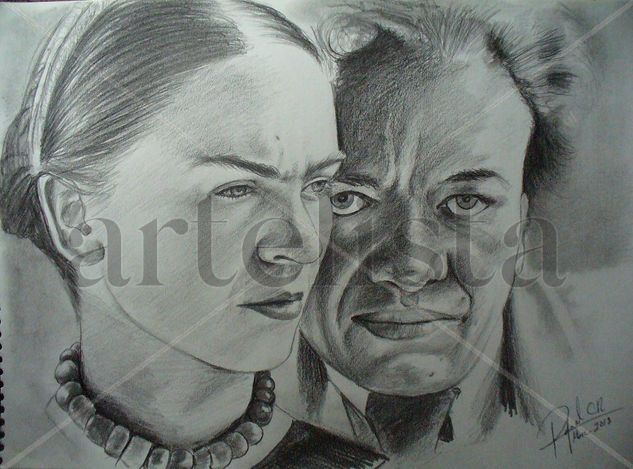 FRIDA KAHLO Y DIEGO RIVERA Pencil