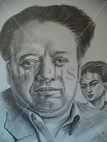 DIEGO RIVERA Y FRIDA KAHLO Pencil