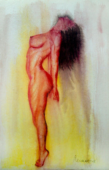 Super woman Watercolour Others Nude Paintings