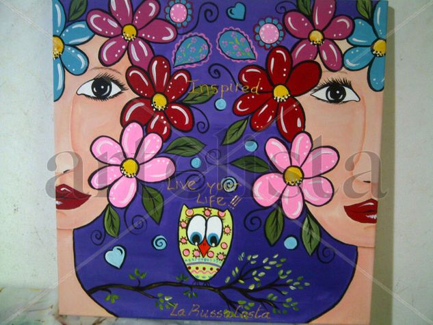 caras Acrylic Canvas Figure Painting