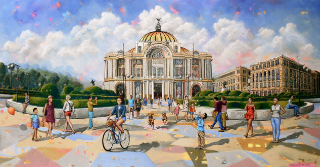 Palacio de Bellas Artes Ciudad de México Acrylic Canvas Landscaping