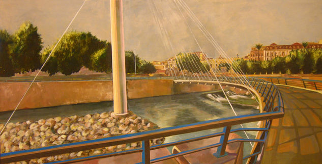 Puente de Manterola Media Mixta Tabla Paisaje