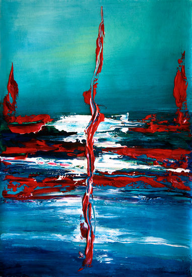 Hundido Acrylic Canvas Marine Painting