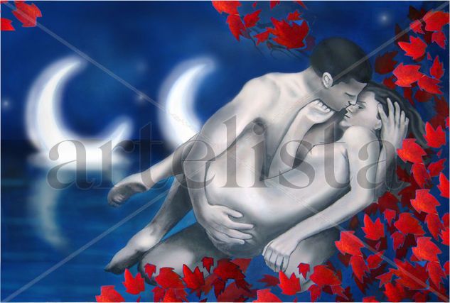 Dia de San Valentin Oil Canvas Nude Paintings