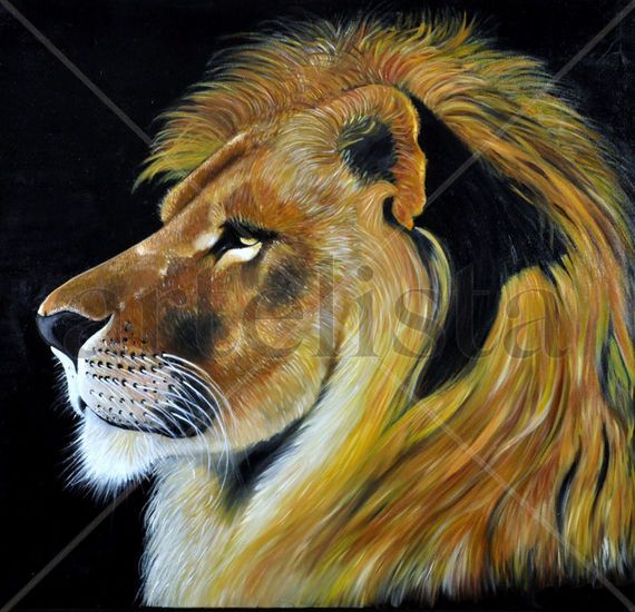 Melancolia de un rey Oil Canvas Animals