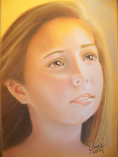 Niña Pastel Papel Retrato