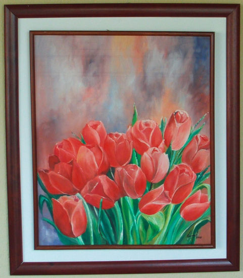 Tulipanes Oil Canvas Landscaping