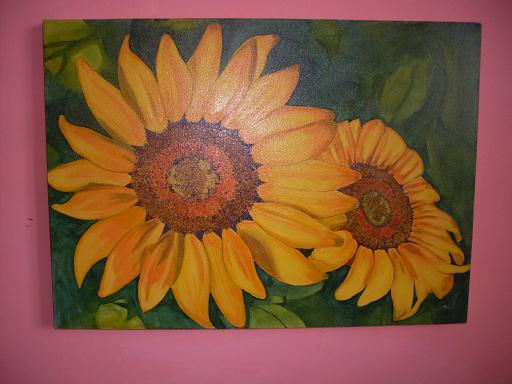 girasoles Oil Canvas Landscaping