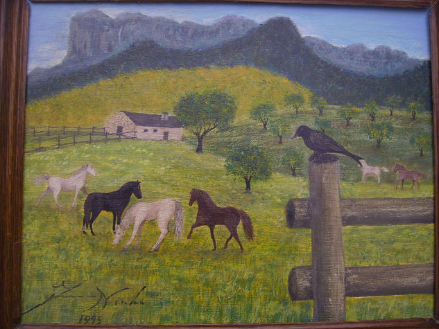 Livertad equina. Oil Canvas Landscaping