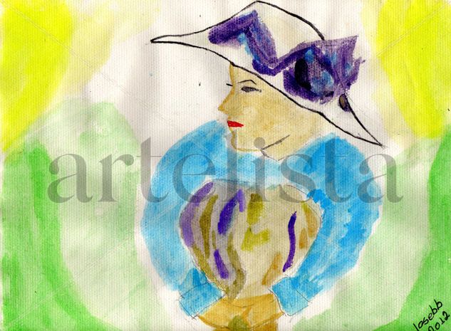 HUMANO5 Watercolour Card Figure Painting