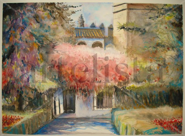 Sevilla, Reales Alcazares Watercolour Paper Landscaping