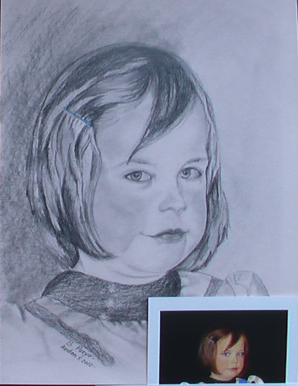 retrato Pencil (Black) Paper Portrait