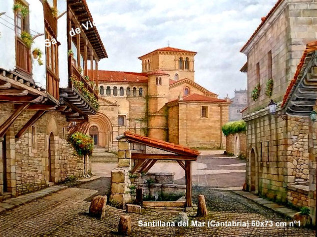 Santillana del Mar 60x73 cm nº1 Oil Canvas Landscaping