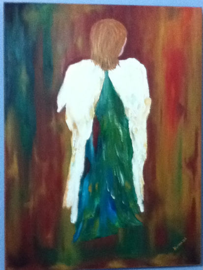 Angel Mixed media Canvas Figure Painting