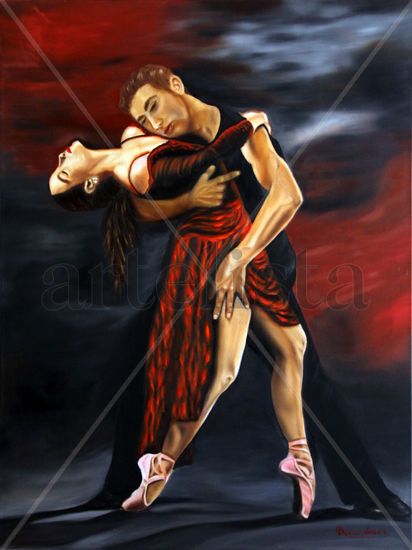 Pas de deux Oil Canvas Figure Painting