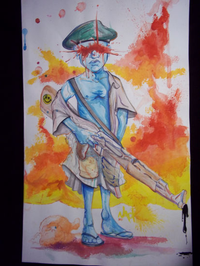 warchild Watercolour Paper Figure Painting