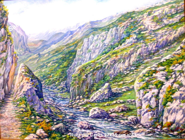 Ruta Cares 35x27 cm nº81 Oil Canvas Landscaping