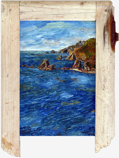 La Loma Pelada Oil Panel Marine Painting