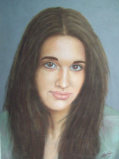 Celia Pastel Tabla Retrato