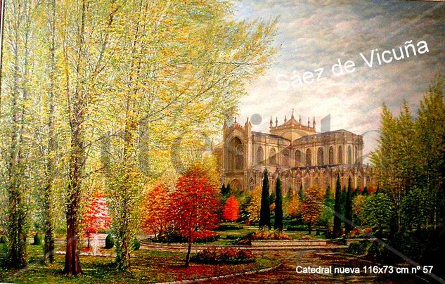 Catedral 116x73 cm nº 57 Óleo Lienzo Paisaje