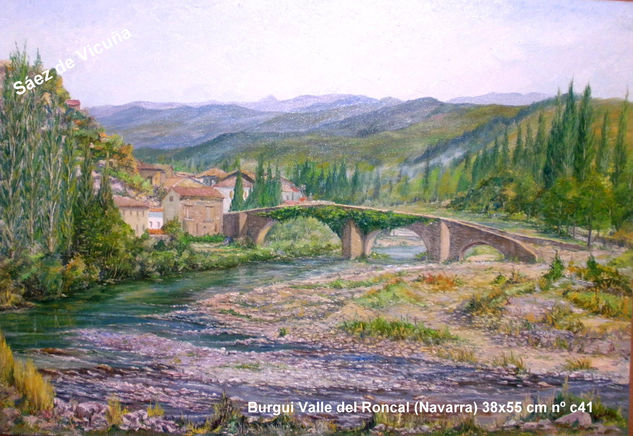 Burgui 55x38 cm nºc41 Oil Canvas Landscaping