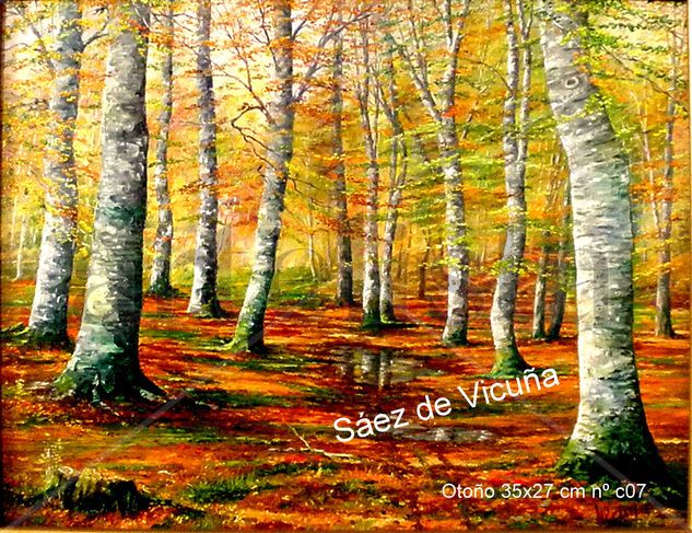 Otoño. 35x27 cm nº c07 Óleo Lienzo Paisaje