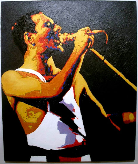 Freddie Mercury Acrylic Canvas Portrait