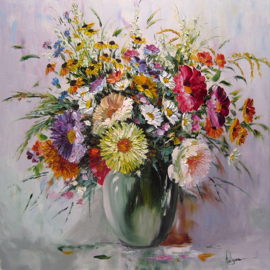 RAMO DE FLORES Oil Canvas Floral Painting