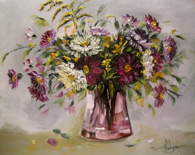 Flores  http://navoyan2008.blogspot.com/ Oil Canvas Floral Painting