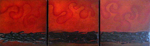 Mar rojo Mixed media Canvas Others