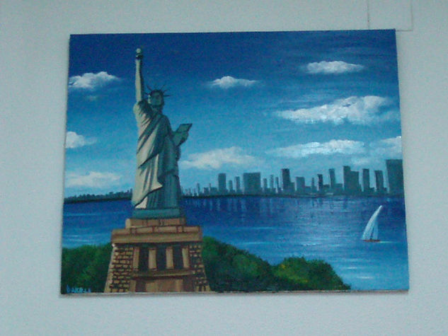 estatua de la libertad Oil Canvas Landscaping