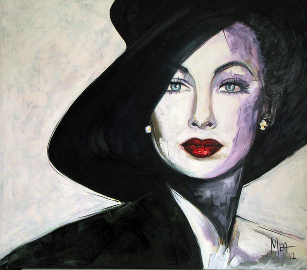 Ava Gardner Acrylic Canvas Portrait