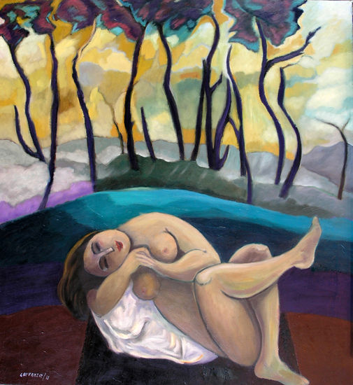 Desnudo Paisaje Oil Canvas Nude Paintings