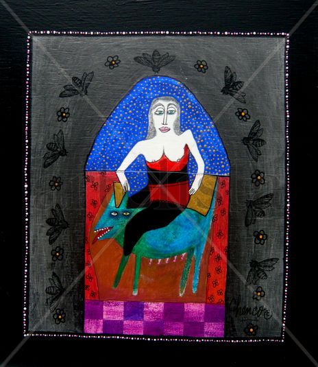 Mujer y perra