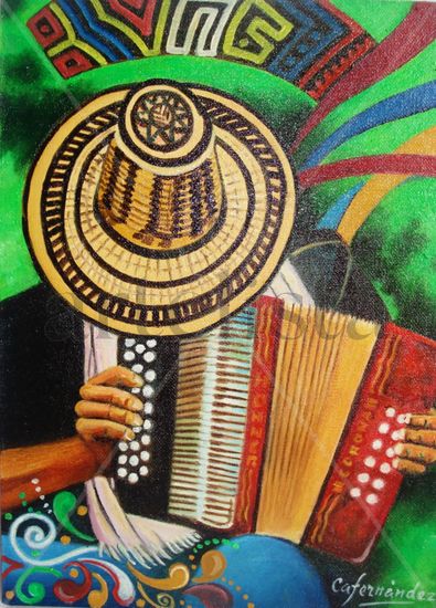 vallenato Oil Canvas Figure Painting