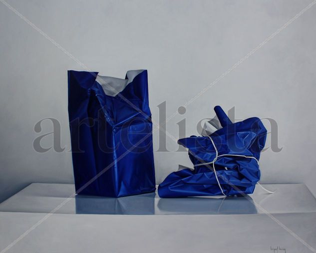 envolturas desgarradas en azules Oil Canvas Still Life Paintings