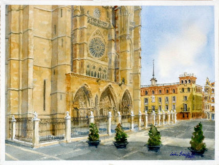 Pórtico en la tarde