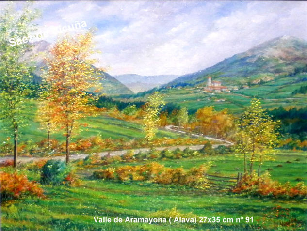 Aramayona 27x35 cm nº91 Oil Canvas Landscaping