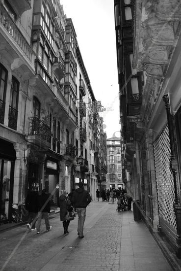 Calles de Bilbao2 Architecture and Interiorism Black and White (Digital)